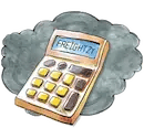 The image features a stylized calculator with "FREIGHTZY" displayed on its screen, set against a soft, cloudy background. The calculator has a combination of yellow and gray buttons, emphasizing its functionality in calculations related to freight or shipping.