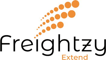 Freightzy Extend logo in black and orange
